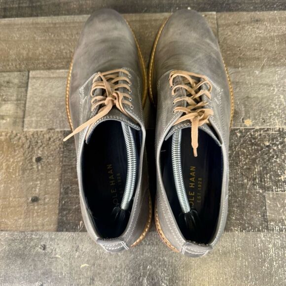 Cole Haan Mens Size 11.5 Tyler Grand #C25106 Leather Nubuck Lace Up Shoes Tan main image 4